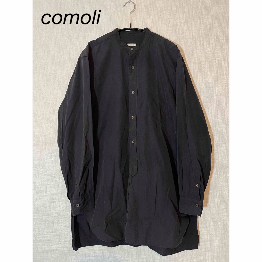 comoli バンドカラーシャツ