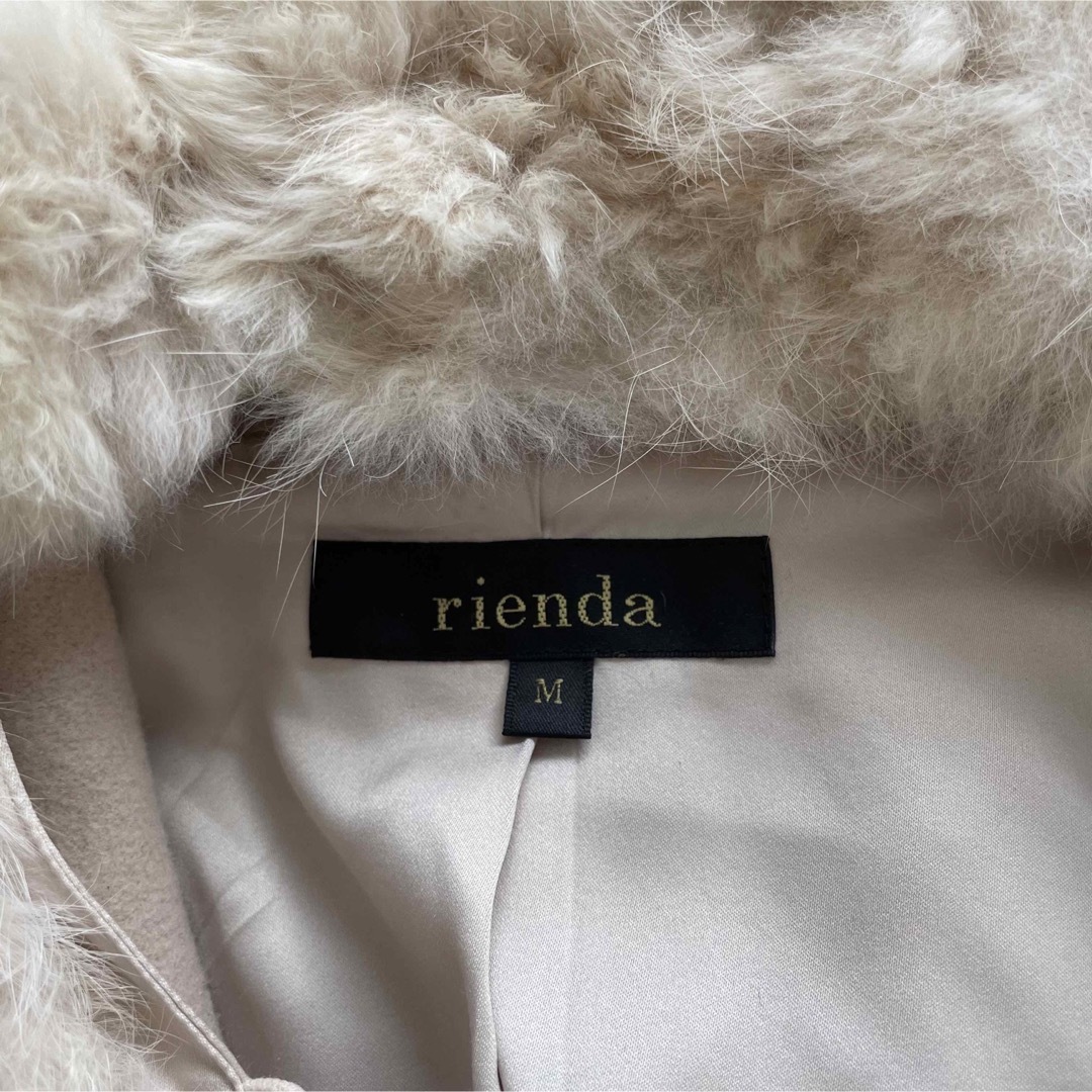 rienda(リエンダ)のrienda リエンダ　ファーコート　ラビットファーコート　ファー付きコート レディースのジャケット/アウター(毛皮/ファーコート)の商品写真