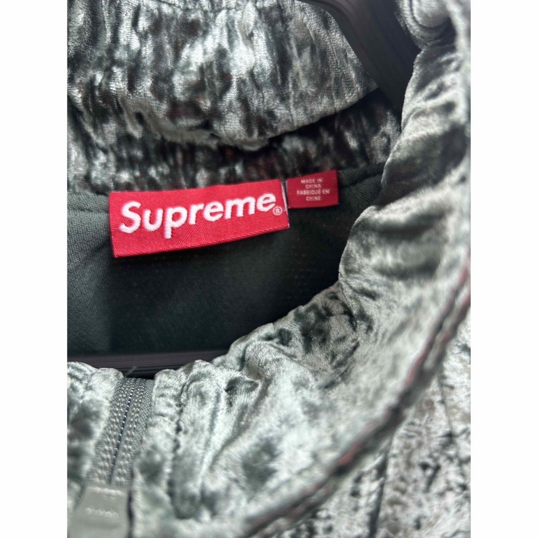 M 青 Supreme Crushed Velvet Track Jacket