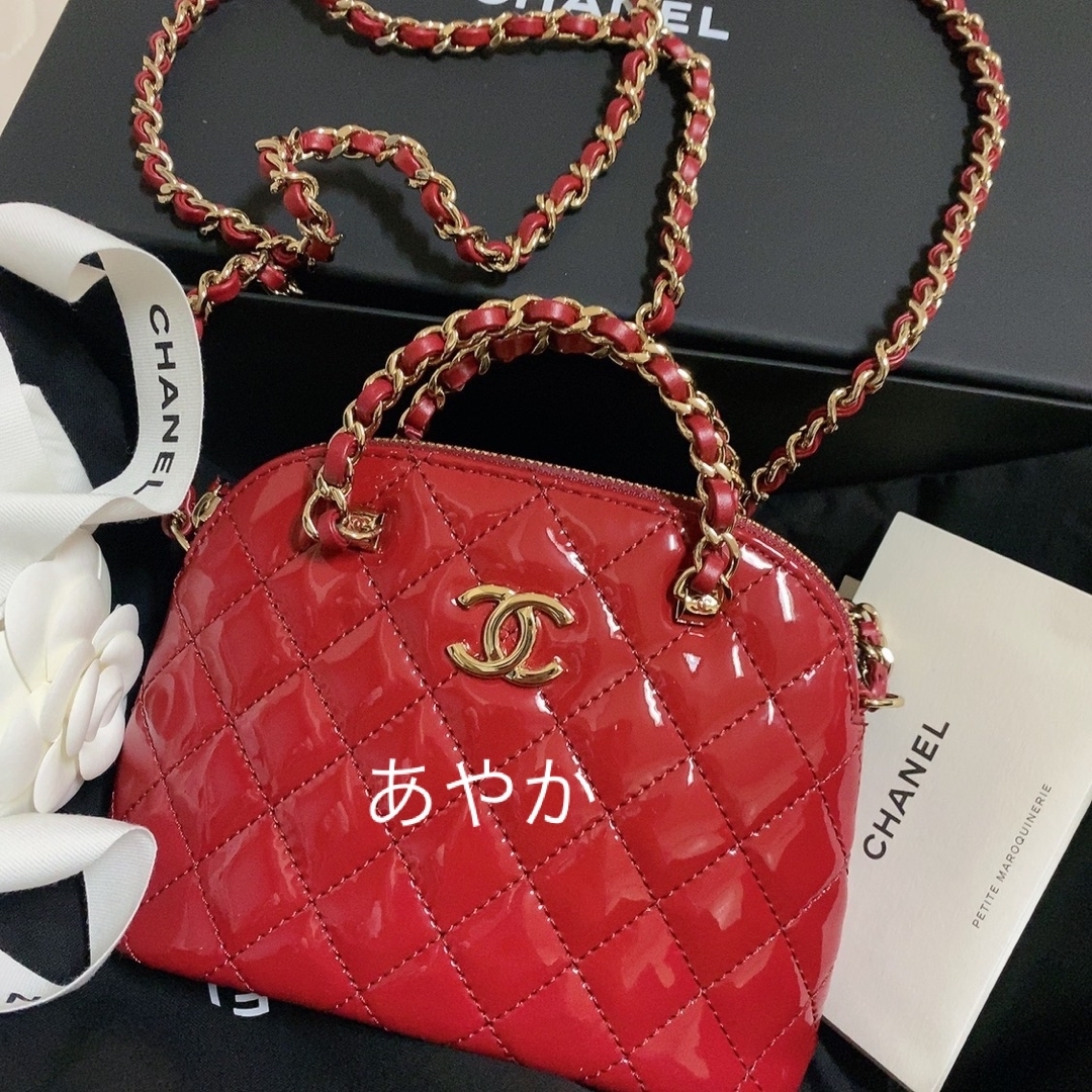 CHANEL エナメルミニハンドバッグ正規品