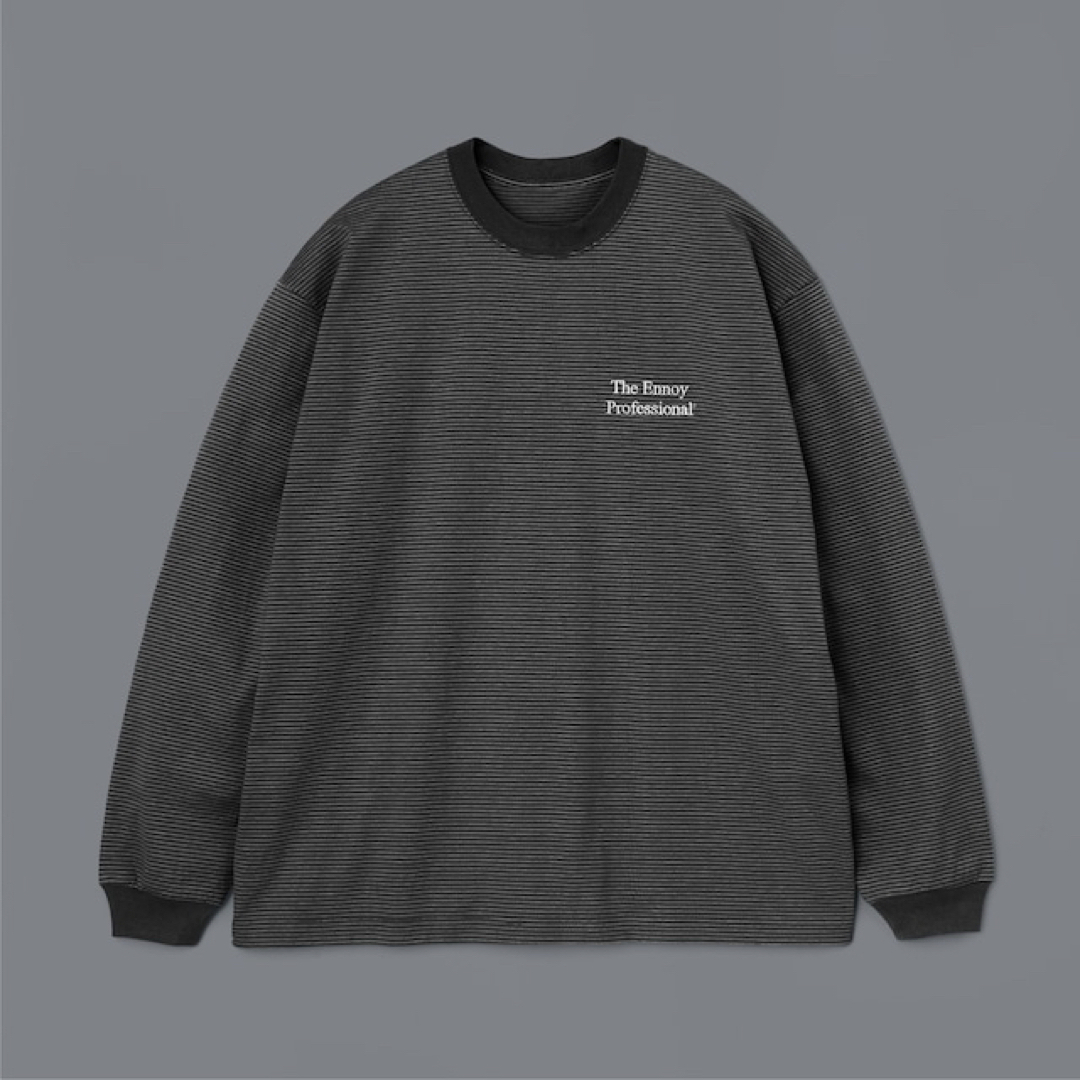 1LDK SELECT(ワンエルディーケーセレクト)のennoy L/S BORDER T-SHIRTS  BLACK × WHITE メンズのトップス(Tシャツ/カットソー(七分/長袖))の商品写真