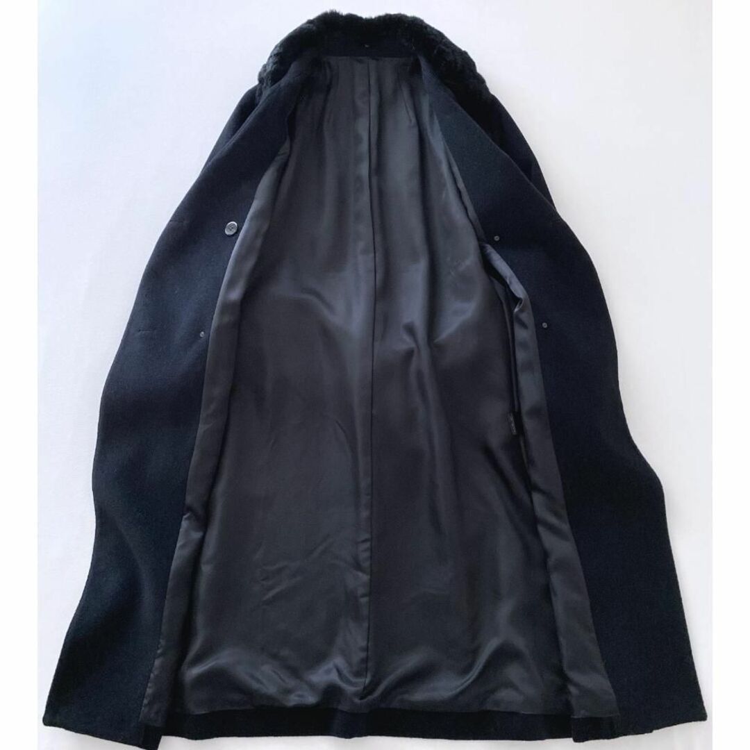 キヨコタカセ　アンゴラウール高級ダブルチェスターコート　15号　XL　定価10万 レディースのジャケット/アウター(チェスターコート)の商品写真