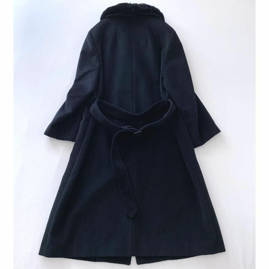 キヨコタカセ　アンゴラウール高級ダブルチェスターコート　15号　XL　定価10万 レディースのジャケット/アウター(チェスターコート)の商品写真
