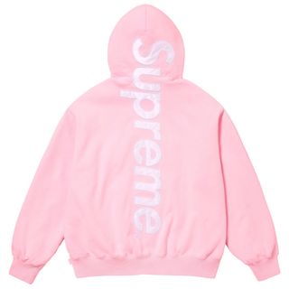 シュプリーム(Supreme)のSupreme Applique Hooded Sweatshirt  ピンク(スウェット)