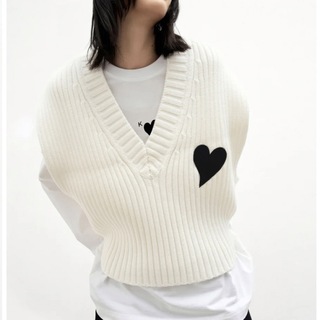 マルタンマルジェラ(Maison Martin Margiela)のKIMHEKIM Heart knit vest_値下げ不可(ニット/セーター)
