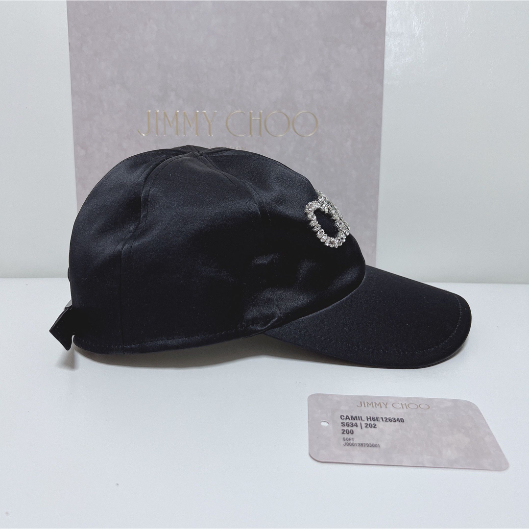 極美品！正規品！JIMMY CHOO(ジミーチュウ)ビジューCHOOロゴキャップ