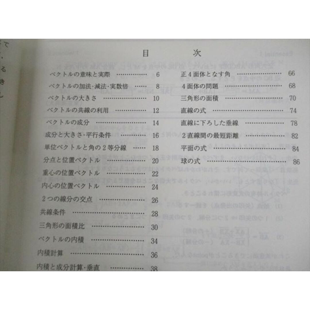 VG10-038 代々木ゼミナール 代ゼミ 数学 Essential ベクトル＋空間図形 テキスト 2010 夏期 山本俊郎 06s0D