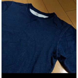 ネイビー(NAVY)のNAVYストレッチコットンスウェット(スウェット)