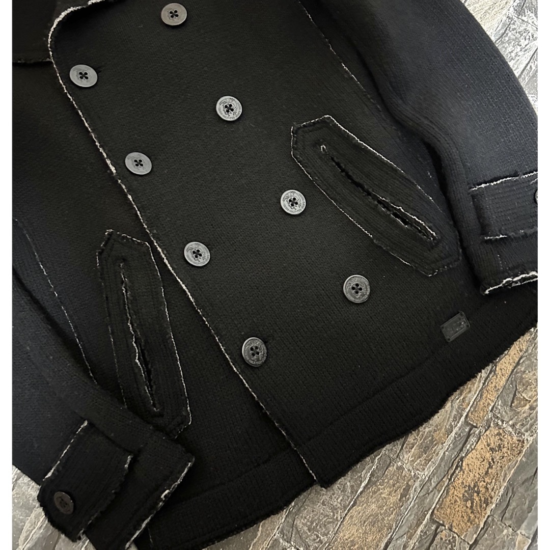 DIESEL(ディーゼル)のDIESEL ディーゼル／ニット系 スウェット デザインジャケット S【古着】 メンズのジャケット/アウター(ミリタリージャケット)の商品写真