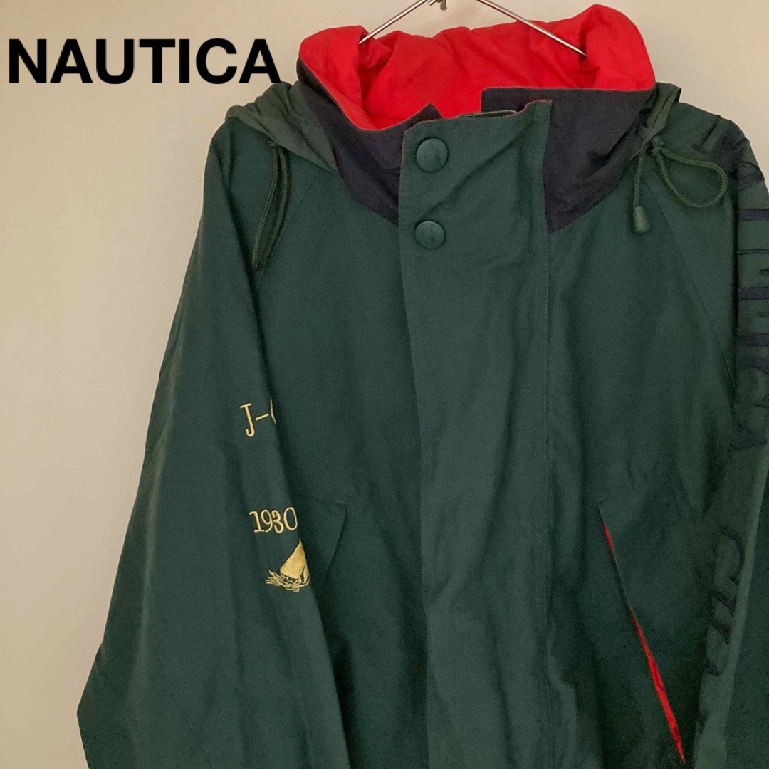 NAUTICA　ノーティカ　ナイロンジャケット　刺繍ロゴ　ブルゾン