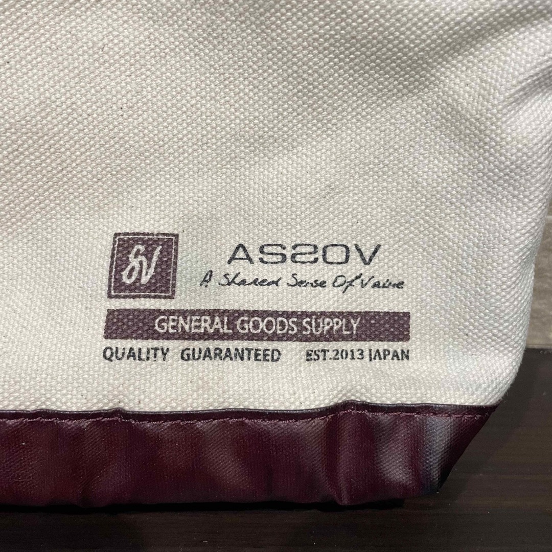 AS2OV(アッソブ)のアッソブ　アルバートン キャンバスポーチ　ワイン　AS2OV メンズのバッグ(セカンドバッグ/クラッチバッグ)の商品写真