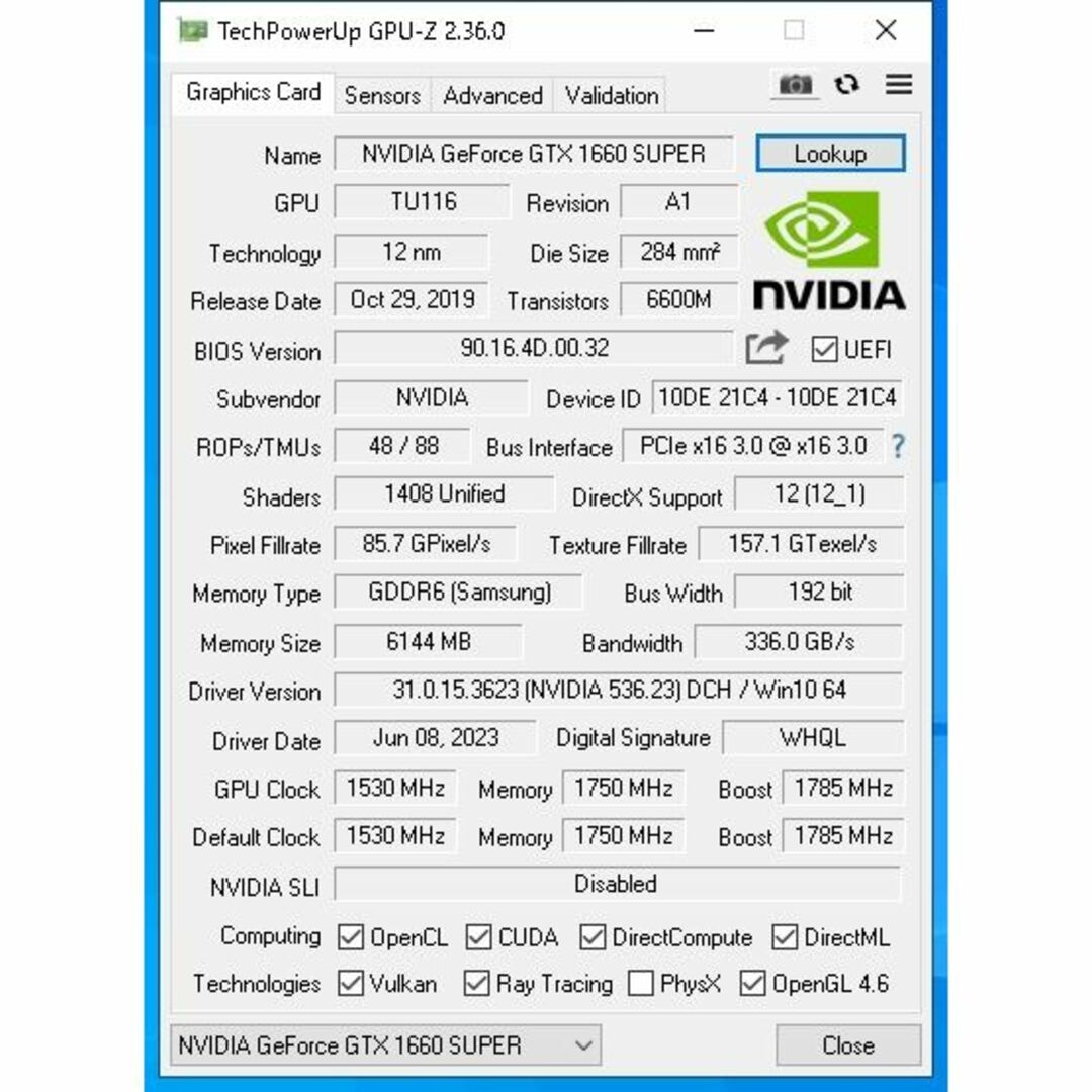Palit GeForce GTX1660 Super STORMX 6GB