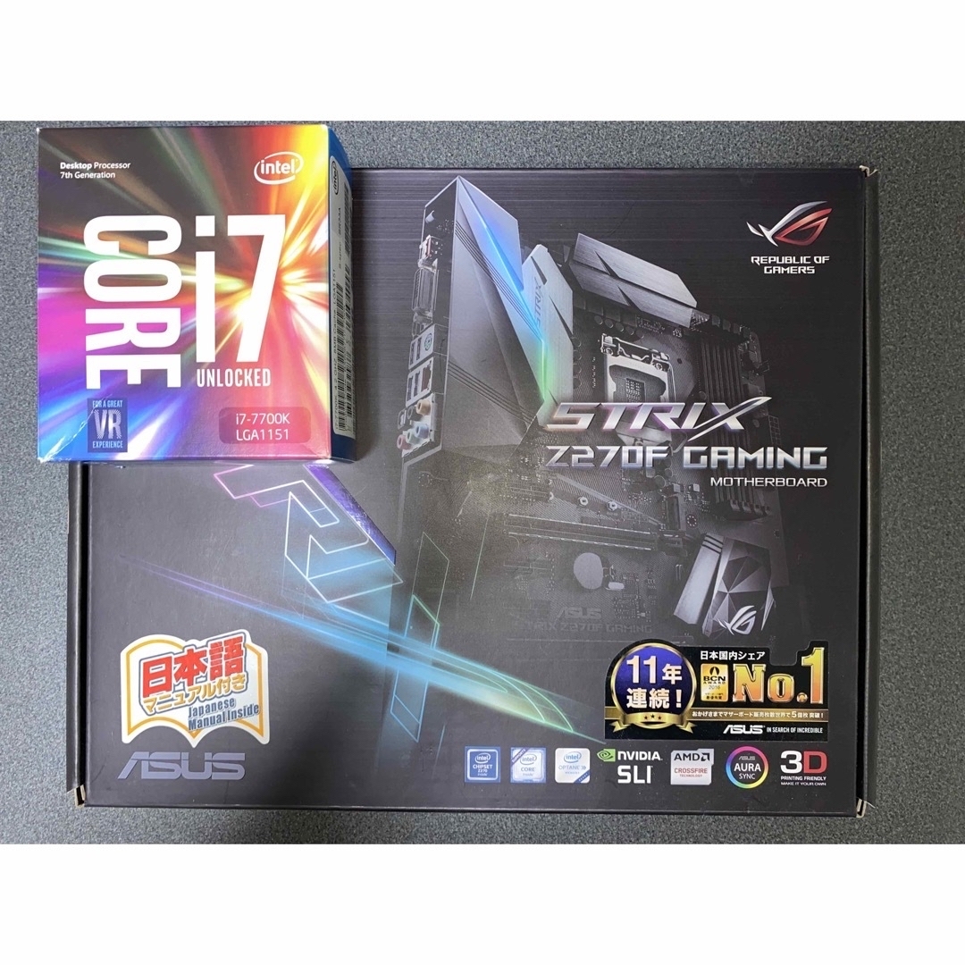 ASUS ROG STRIX Z270F GAMING 、i7-7700K