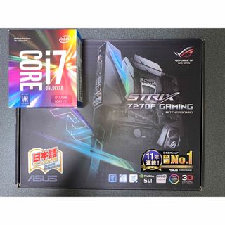 エイスース(ASUS)のASUS ROG STRIX Z270F GAMING 、i7-7700K(PCパーツ)