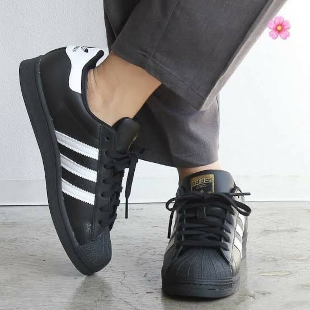 adidas - 国内正規品 23.5cm アディダス スーパースター ブラック