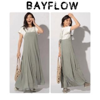 ベイフロー(BAYFLOW)の美品　ベイフロー　バックリボンキャミワンピース (ロングワンピース/マキシワンピース)