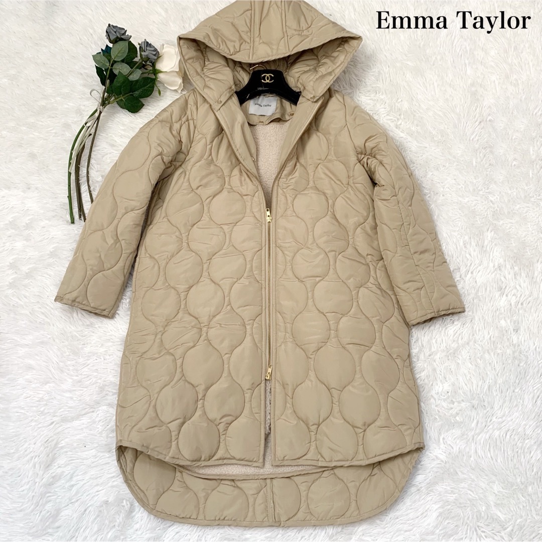 【極美品】Emma Taylor 美シルエット3wayキルティングフードコート