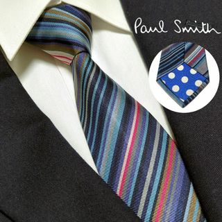 ポールスミス(Paul Smith)のポールスミス　ネクタイ　マルチカラー　ストライプ　ハイブランド　高級シルク　光沢(ネクタイ)