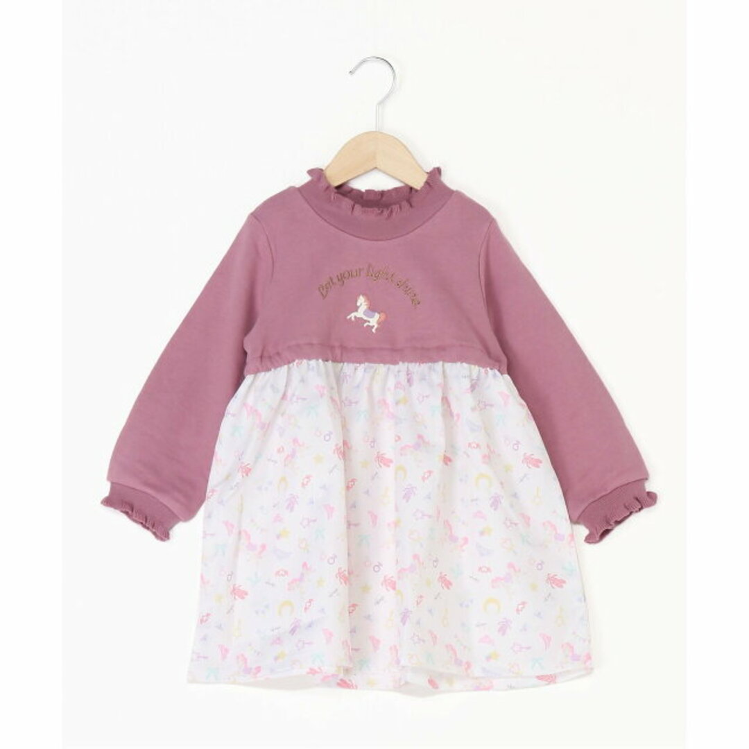 SKAPE(エスケープ)の【ピンク】【90cm】SKAPE/フリルリブワンピ キッズ/ベビー/マタニティのキッズ服女の子用(90cm~)(ワンピース)の商品写真