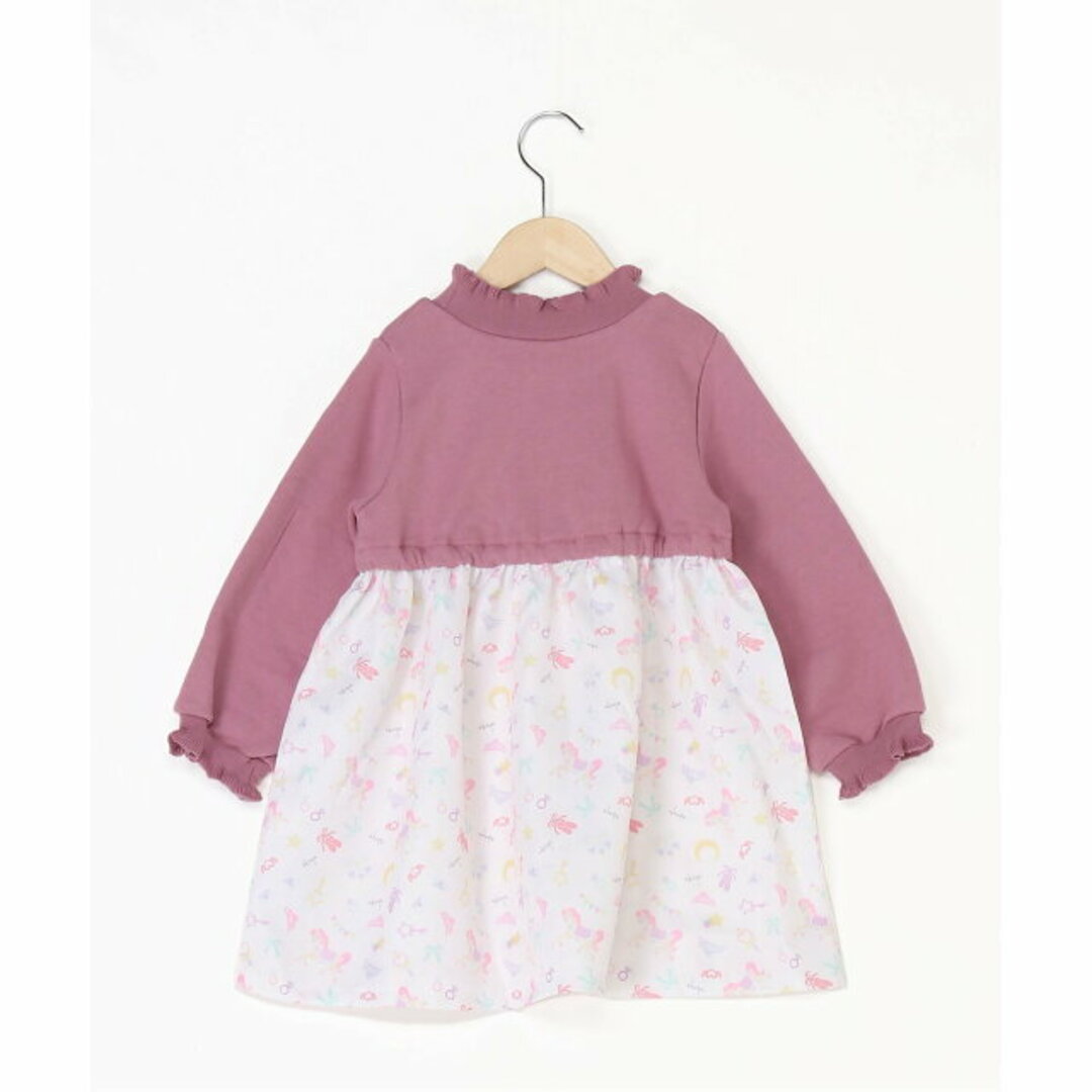 SKAPE(エスケープ)の【ピンク】【130cm】SKAPE/フリルリブワンピ キッズ/ベビー/マタニティのキッズ服女の子用(90cm~)(ワンピース)の商品写真