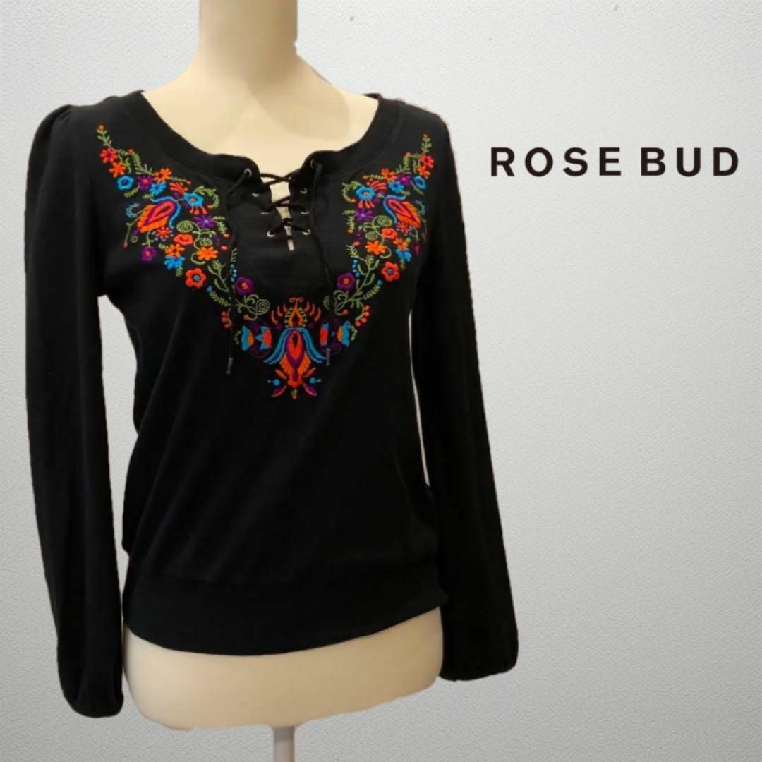 ROSE BUD(ローズバッド)のローズバッド　ROSE BUD レディース　トップス　花柄　フリーサイズ レディースのトップス(カットソー(長袖/七分))の商品写真