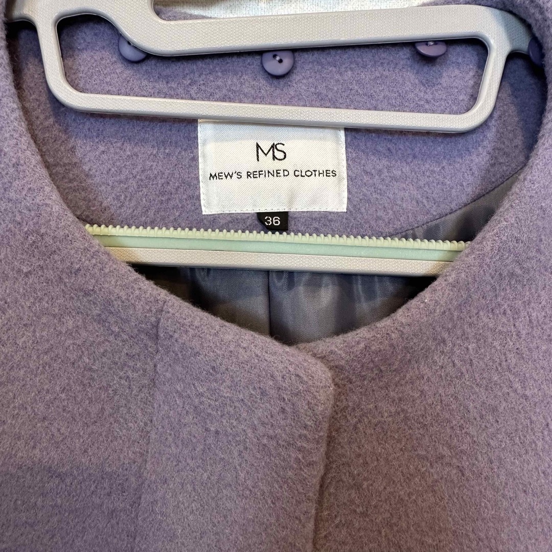 MEW'S REFINED CLOTHES 2WAY ウール コート パープル系