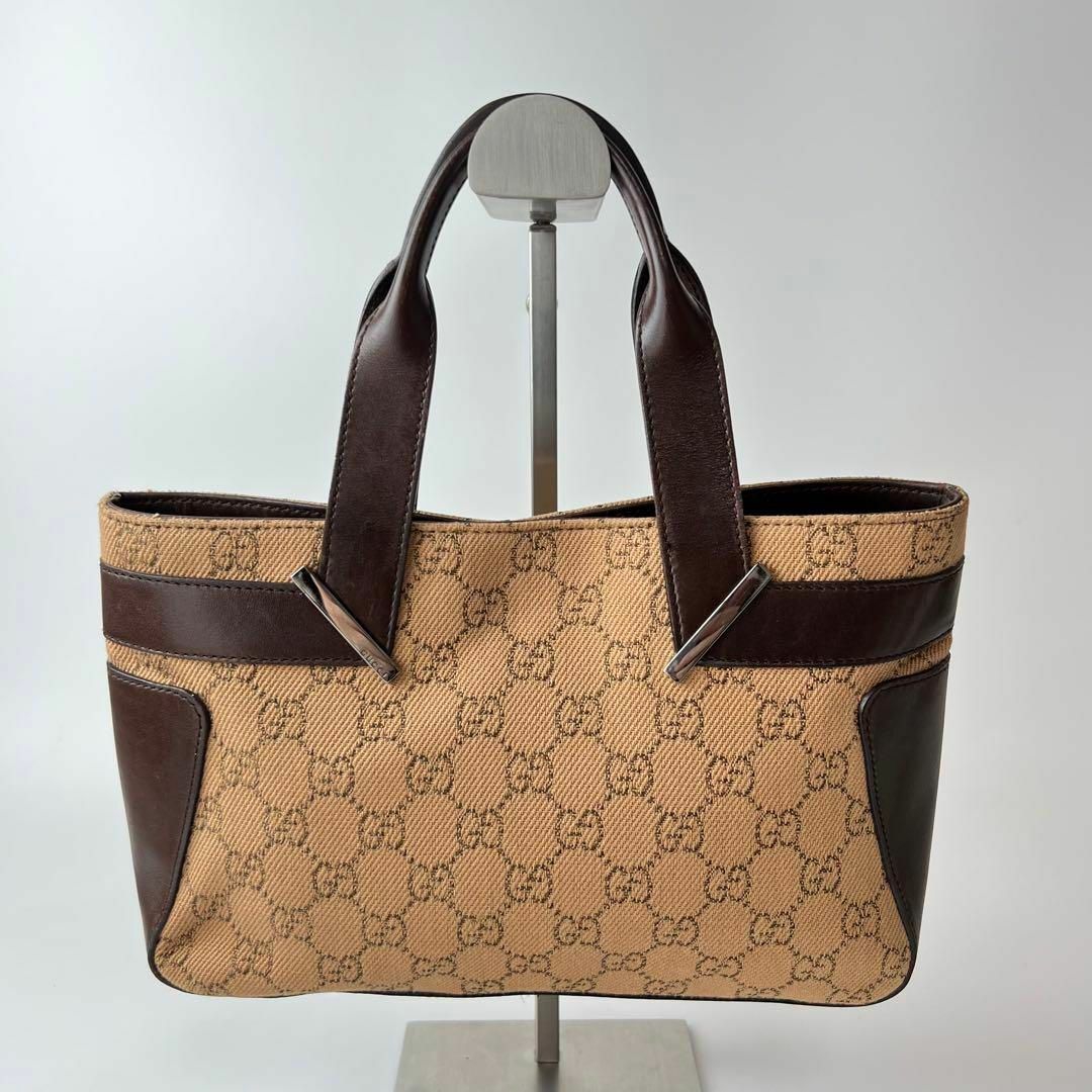 美品 グッチ GUCCI ミニ トートバッグ GGキャンバス-