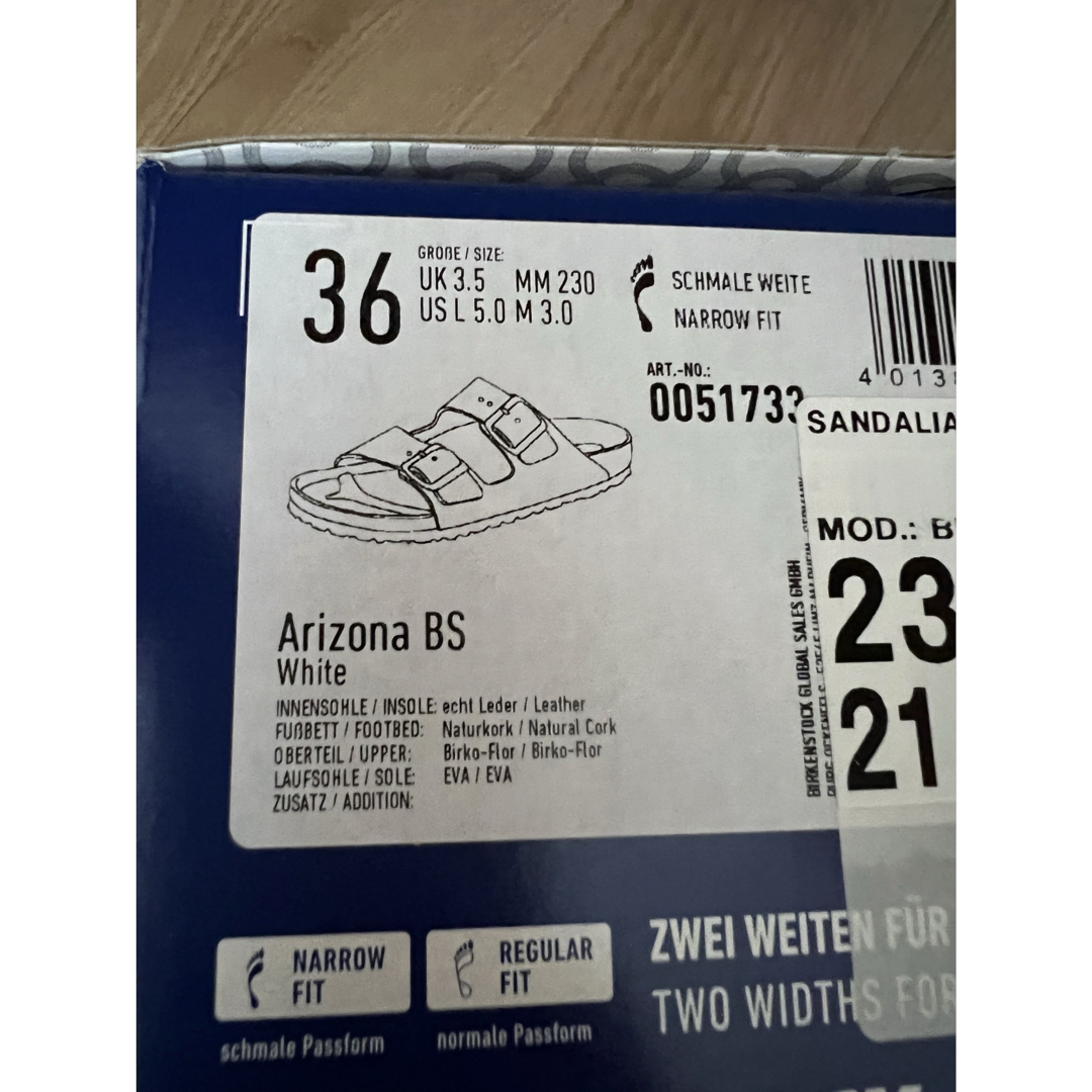 BIRKENSTOCK(ビルケンシュトック)の新品 ビルケンシュトック アリゾナ　レザー サンダル　23cm EU36 レディースの靴/シューズ(サンダル)の商品写真