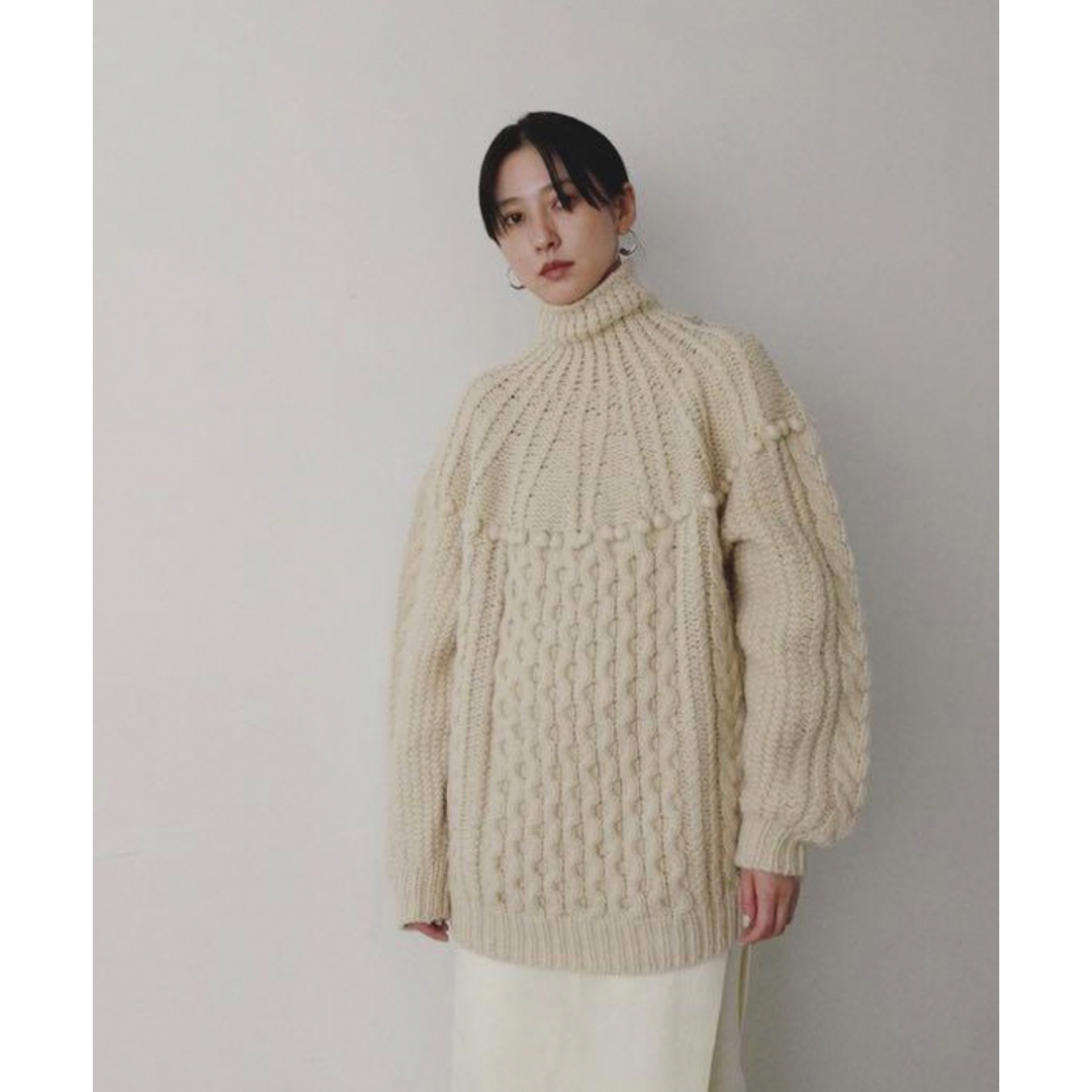 レディースクラネ CLANE ARCH CABLE HAND KNIT タートル ニット