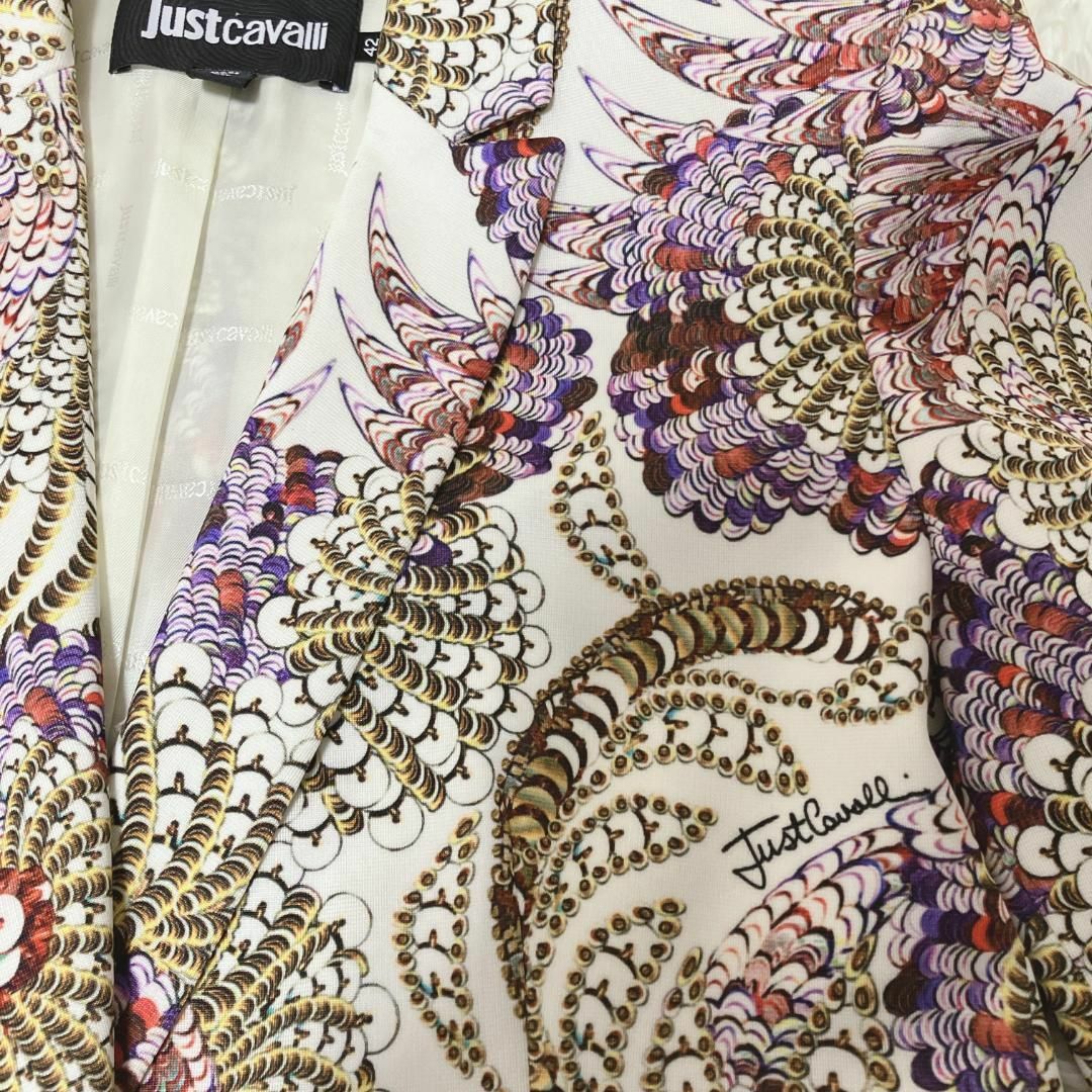 【大きいサイズ】【42】JUSTCavalli 総柄 ジャケット レディース