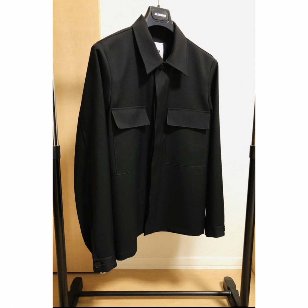 未使用　21AW JILSANDER  ウールシャツジャケット 38 ブラック