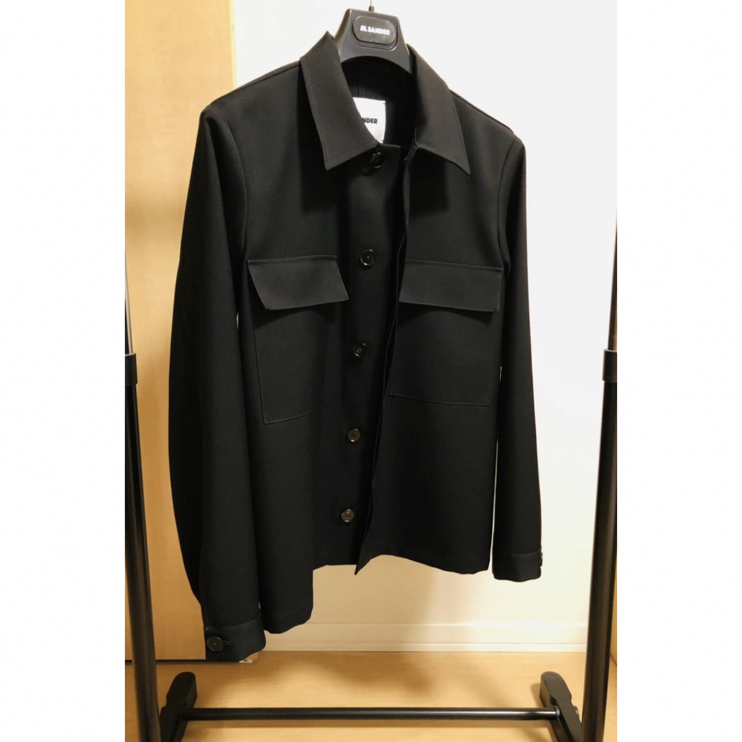 未使用　21AW JILSANDER  ウールシャツジャケット 38 ブラック