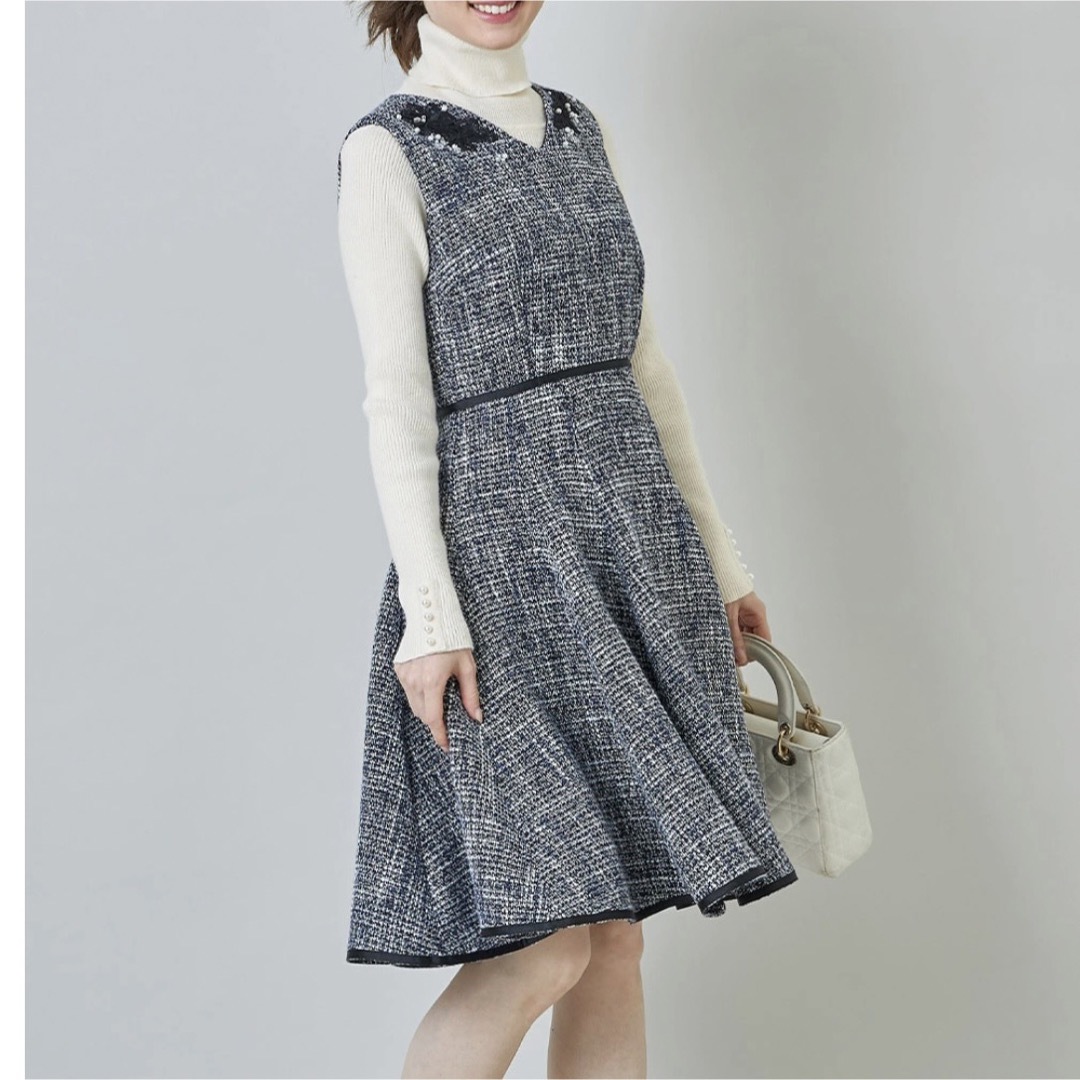 TOCCO closet(トッコクローゼット)の新品タグ付き♡tocco closet ツイードワンピース レディースのワンピース(ひざ丈ワンピース)の商品写真