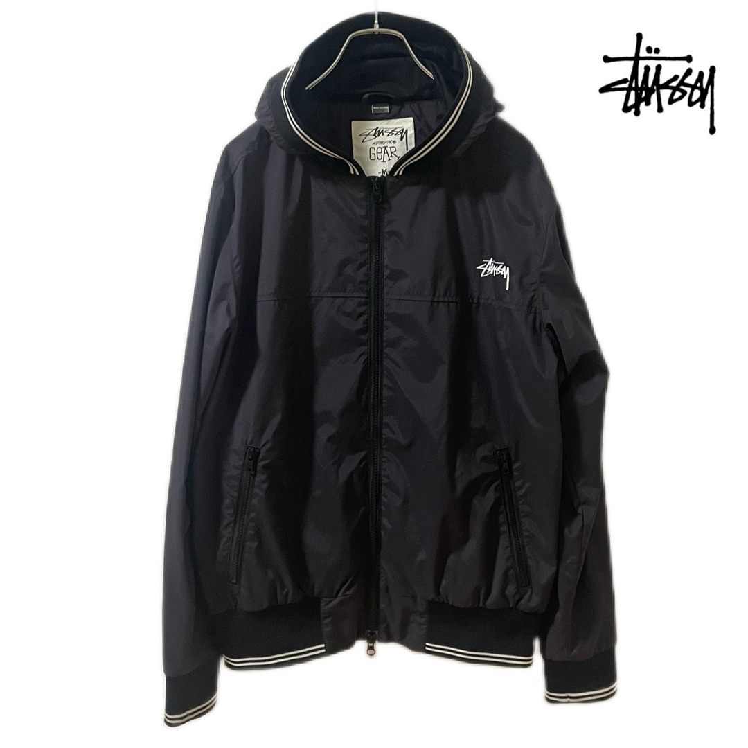 STUSSY AUTHENTIC GEAR 両面ロゴ ナイロンジャケット-