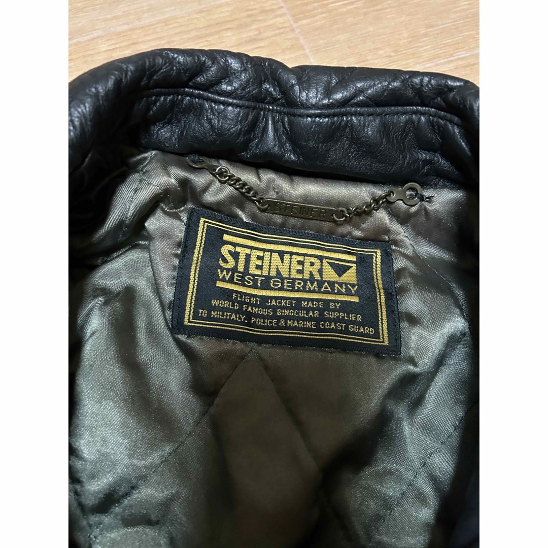 良品 STEINER WEST GERMANY レザー MA-1 ジャケット