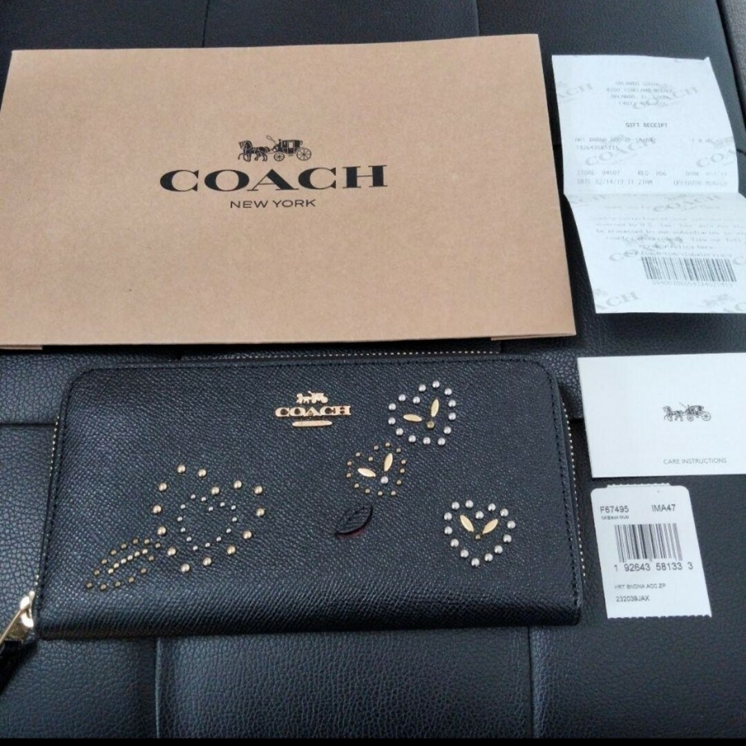 【新品未使用】正規品 COACH コーチ 長財布 ブラック