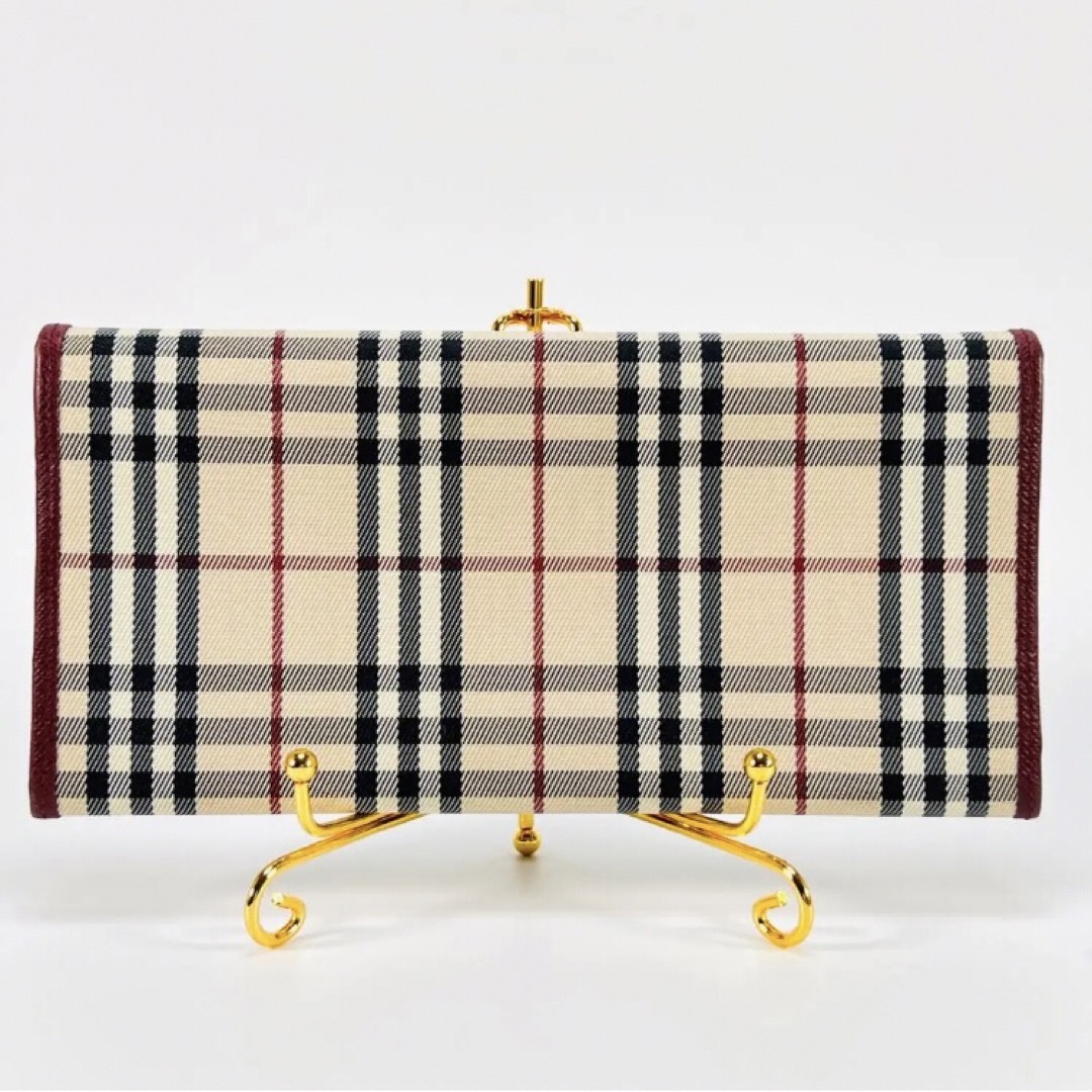 未使用品 BURBERRY バーバリー 二つ折り 長財布 ノバチェック 箱付き