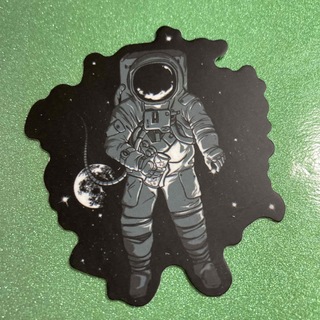 防水ステッカー　夜空　夜空で散歩する宇宙飛行士(車外アクセサリ)