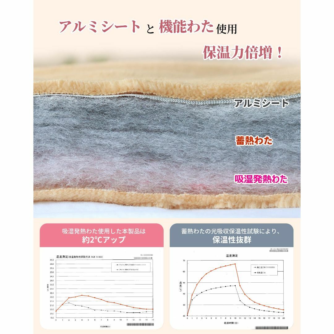 【色: ブラウン】帝人TEIJIN中わた・極厚極上暖掛け布団 シングル アルミシ