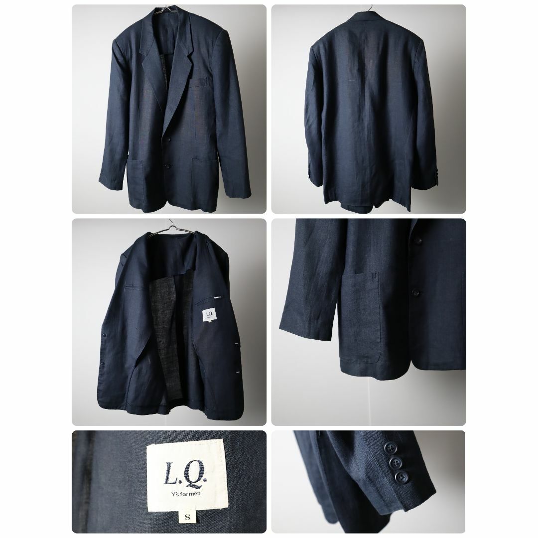 【L.Q. Y's for men】リネン 麻 2ピース セットアップ 濃紺 S