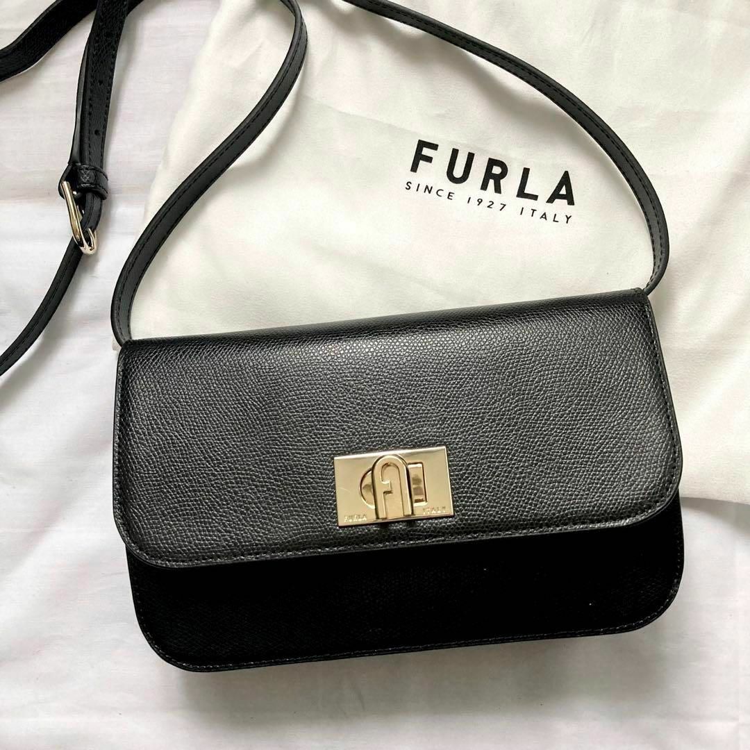 新品タグ付き！FURLA　リンダ　2wayレザーショルダーバッグ　黒