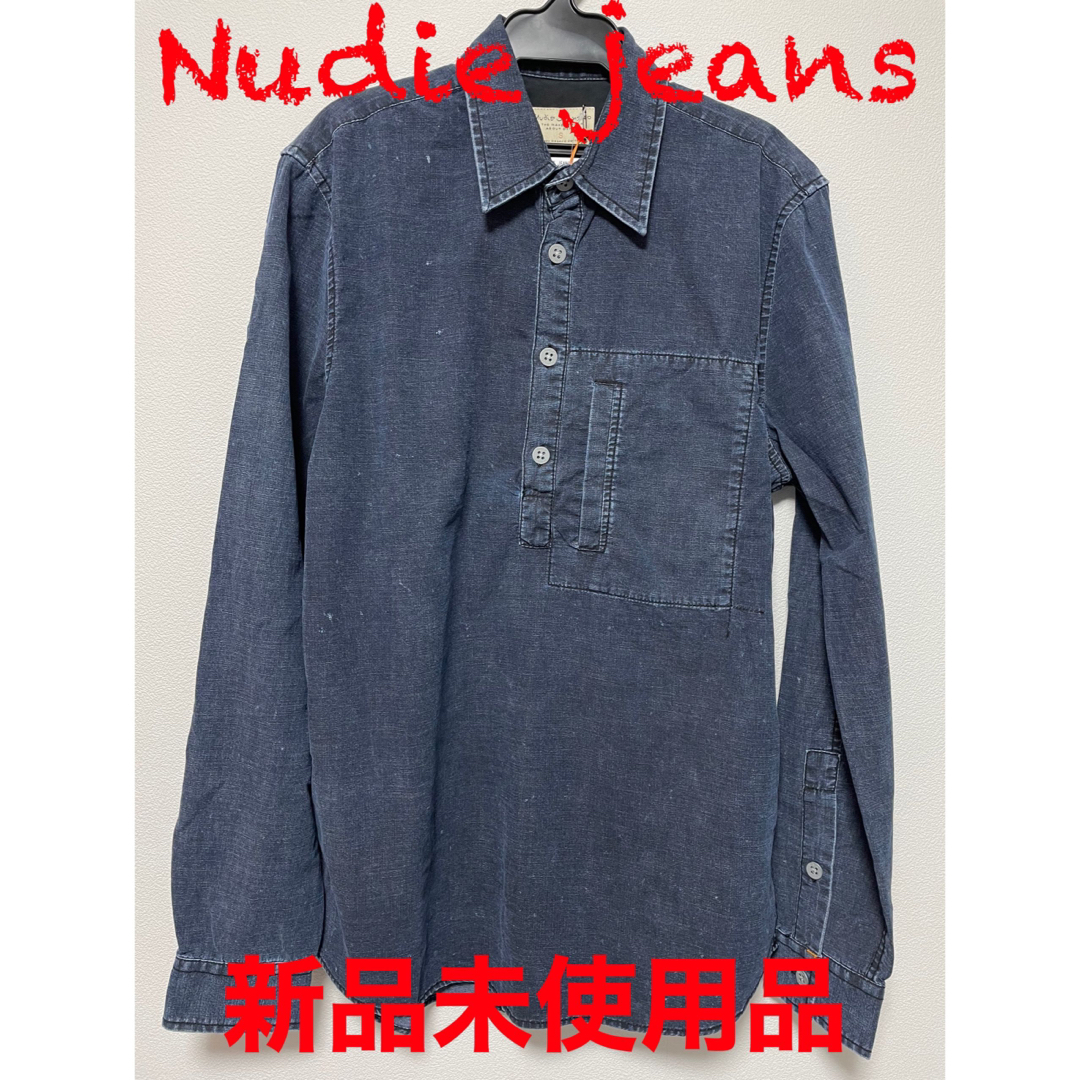 【新品未使用品】ヌーディージーンズ プルオーバーデニムシャツのサムネイル