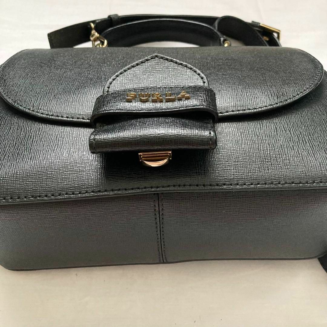 ✨極美品✨2way FURLA フルラ ショルダーバッグ レザー ブラック