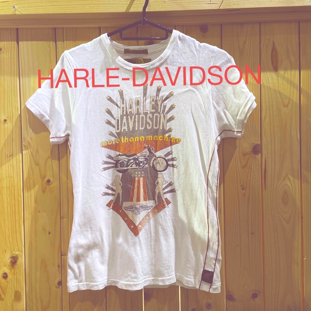 Harley Davidson(ハーレーダビッドソン)のHARLE-DAVIDSONレディースTシャツS レディースのトップス(Tシャツ(半袖/袖なし))の商品写真