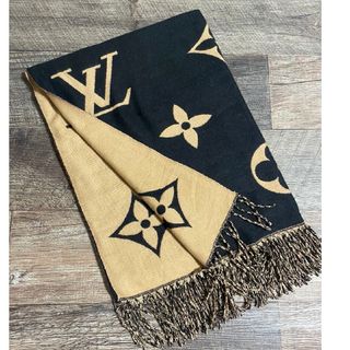 LOUIS VUITTON ルイヴィトン エシャルプロゴマニア　防寒具　 マフラー ウール/シルク グレー