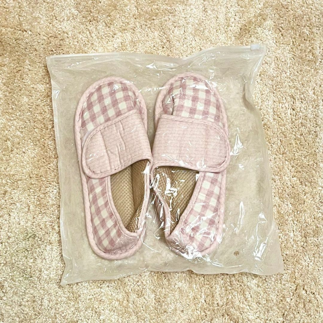 室内用 シューズ スリッパ Mサイズ ピンク 出産 介護 リハビリ 入院 レディースの靴/シューズ(その他)の商品写真