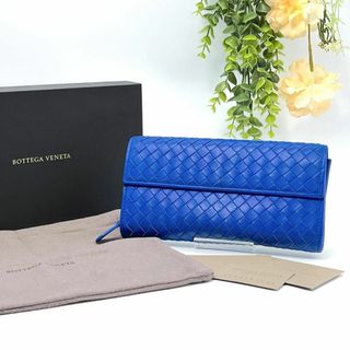 ボッテガ(Bottega Veneta) 財布(レディース)（ブルー・ネイビー/青色系