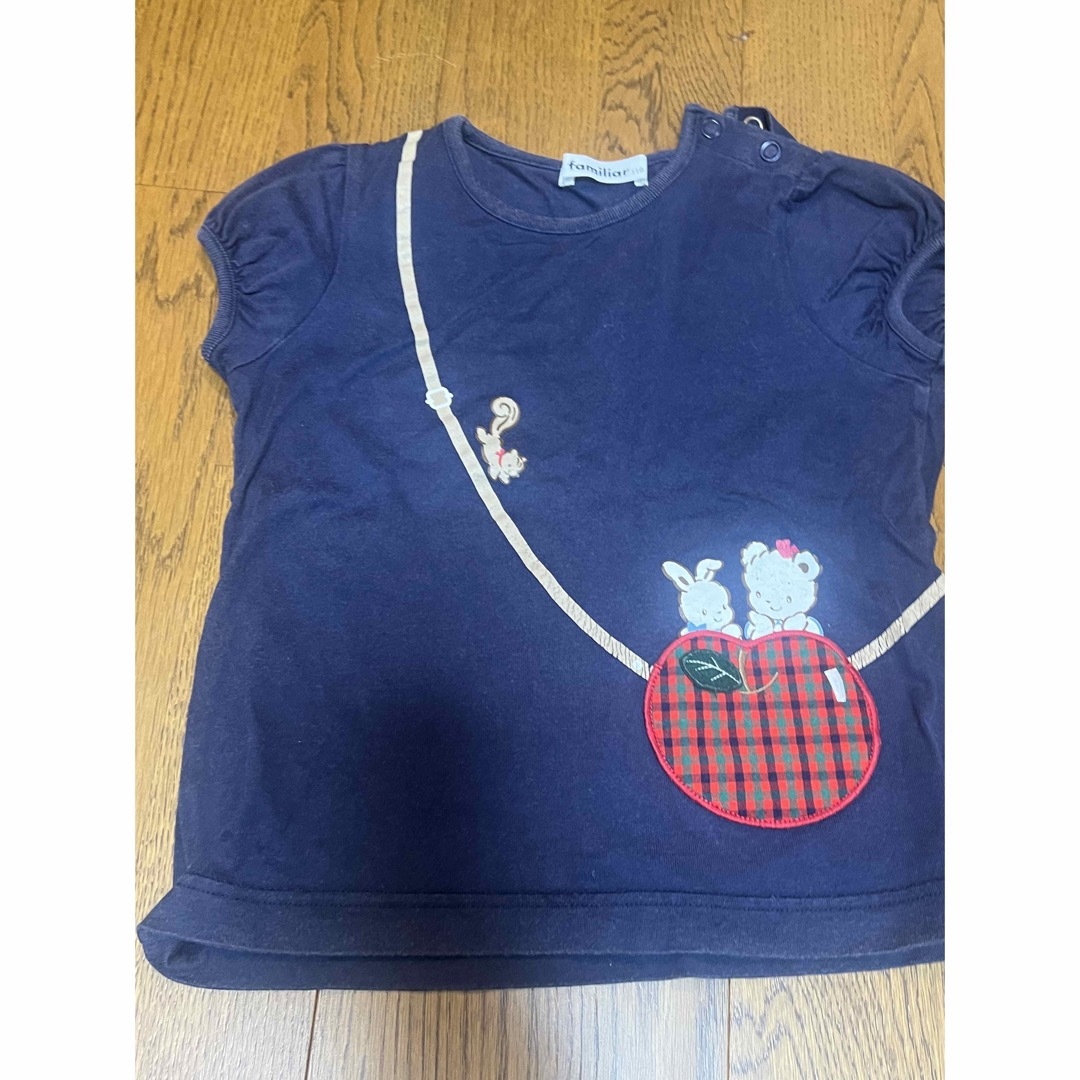 familiar(ファミリア)のファミリア♡ ファミリアチェック　ポシェットTシャツ110cm キッズ/ベビー/マタニティのキッズ服女の子用(90cm~)(Tシャツ/カットソー)の商品写真