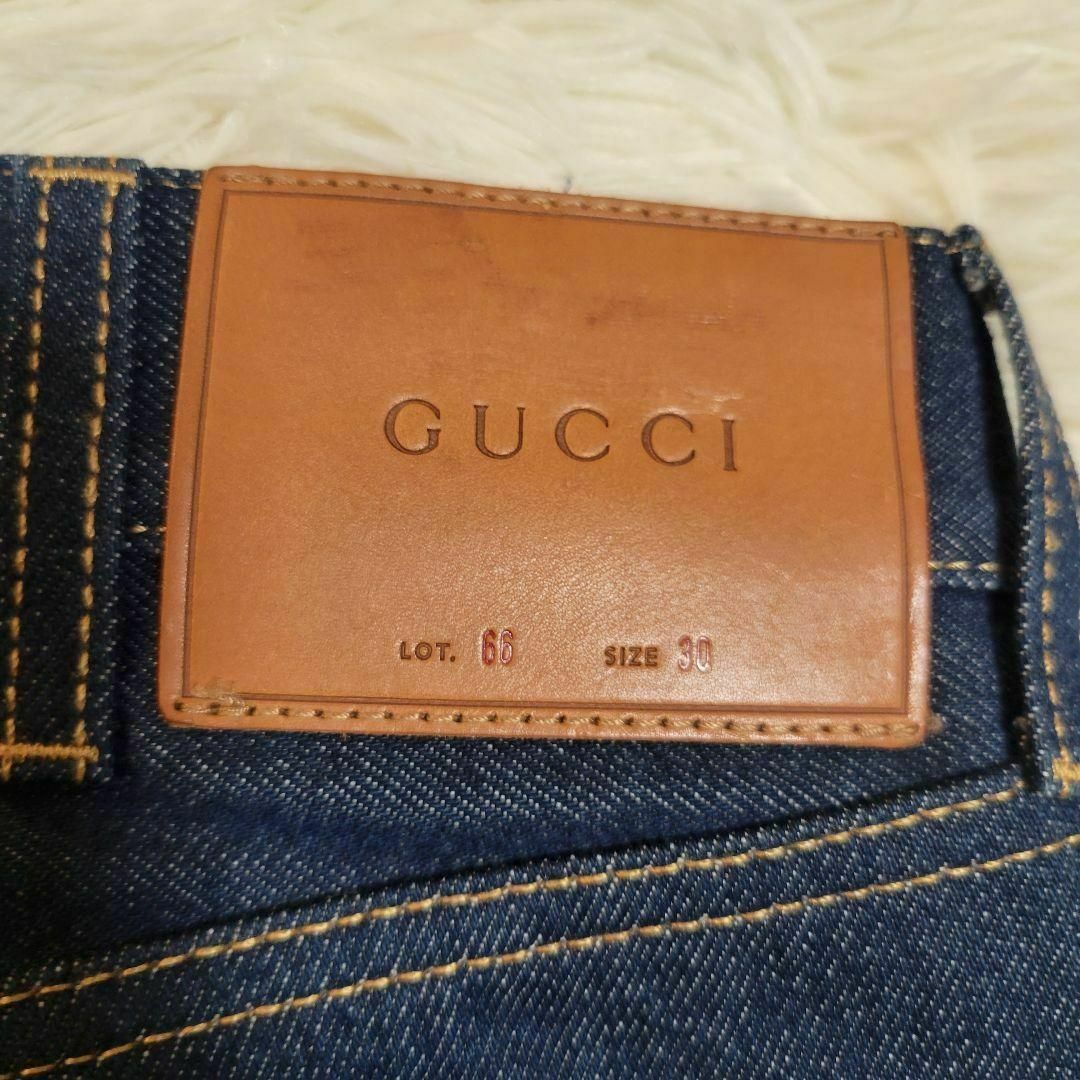 Gucci - GUCCI 暗め デニム ストレート パンツ スーツ ジャケット