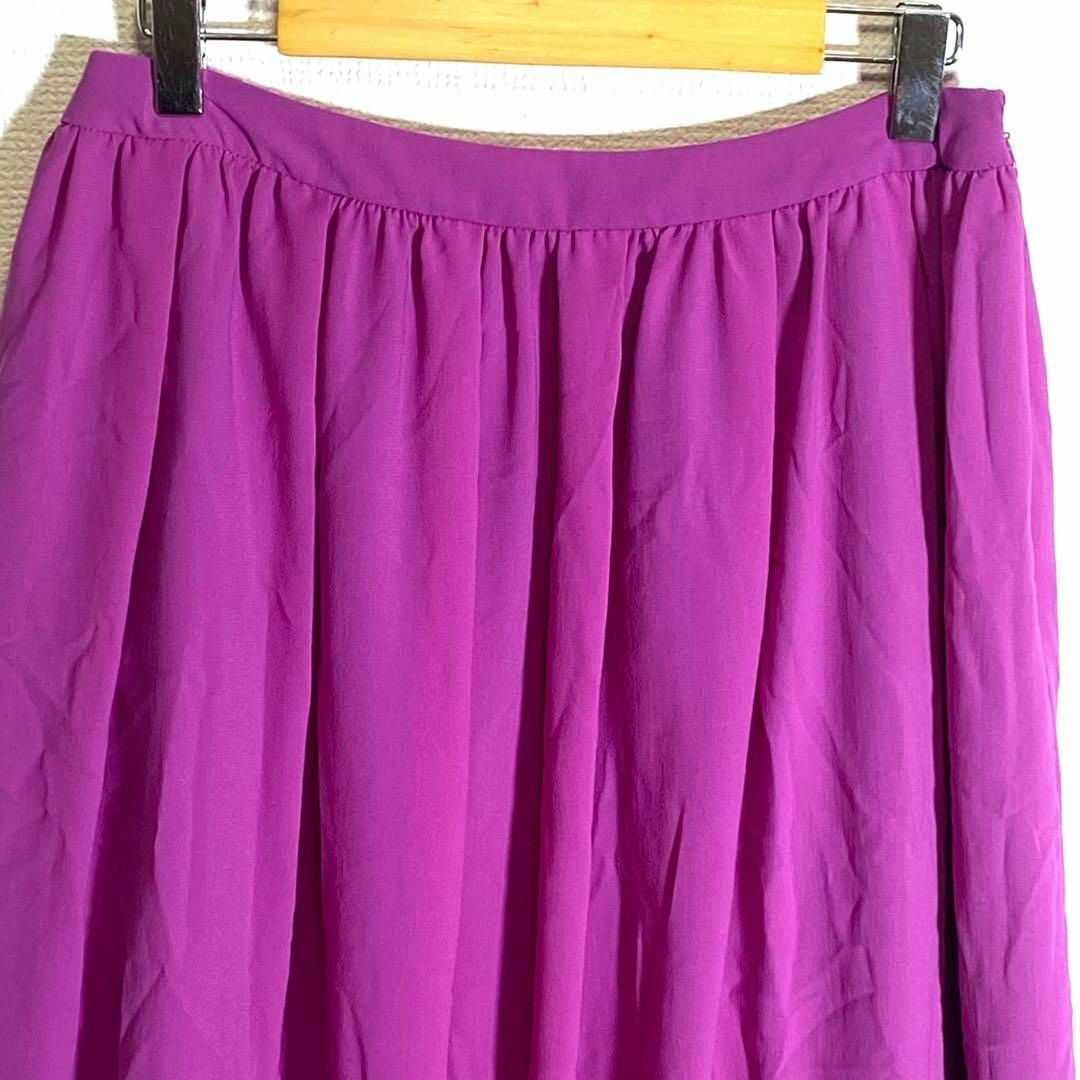 Noble(ノーブル)のNoble ノーブル　ロングスカート　パープル　ポリエステル　春　夏 レディースのスカート(ロングスカート)の商品写真